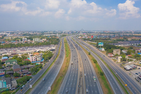 泰国曼谷高速公路的空中景象图片