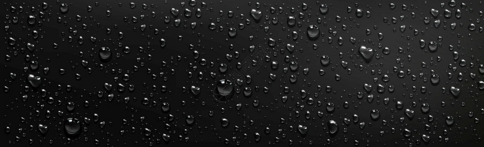 黑色背景的水滴 图片