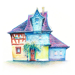 经典德国人的温馨房子画像经典德国人房子的画像图片