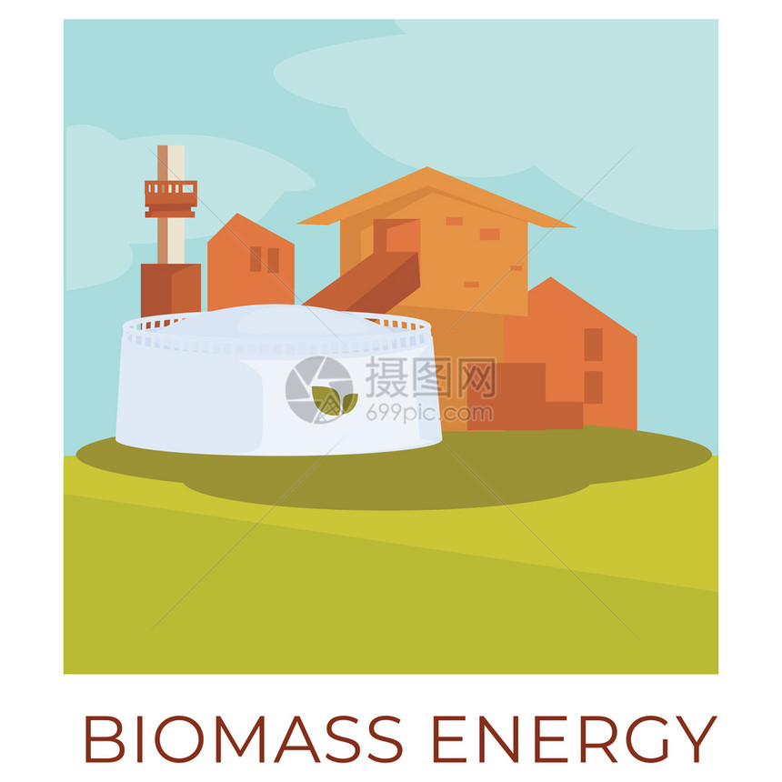 利用生物量能源进行工业利用从而获得电力的生态友好技术和方法可持续再生自然资源平板生产和成矢量物质能源无害生态的发电方式图片