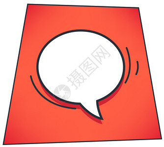 红色对话框表达思想的语音泡沫或思想云空横幅有文本的复制空间漫画书中的信息云或对话框的风格聊天平放通信和谈话矢量思想或对话泡沫红上的信息云插画