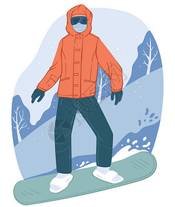 冬季滑雪的人图片