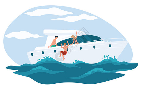 游艇活动插画高清图片