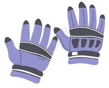 驾车者为运动员或滑雪训练手套为摩托车或训练运动套为戴保护服平板病媒提供运动手套为员滑雪或配件提供运动手套插画