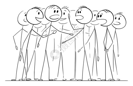 格缪斯人群团队或在聊天说话沟通概念矢量卡插图或格插画