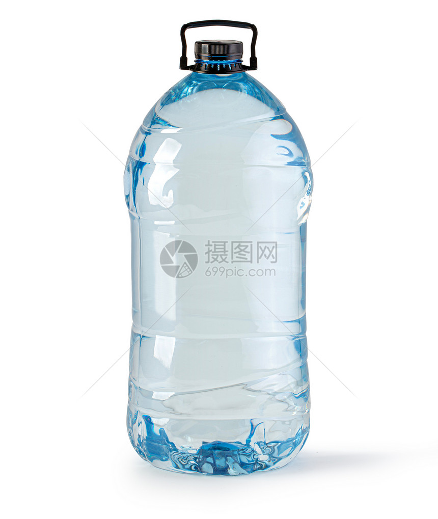 白底隔离的塑料水瓶图片