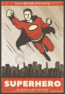 红色彩超英雄海报背景图片
