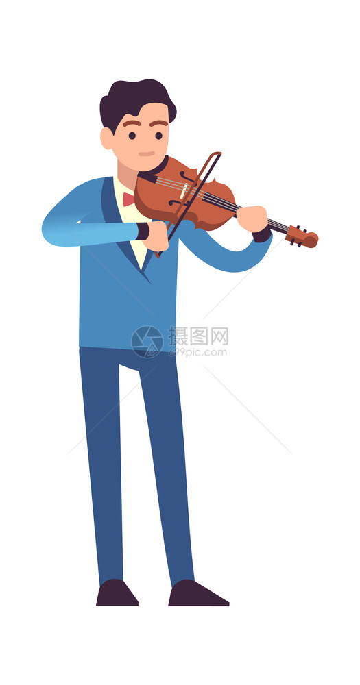 小提琴男音乐家图片