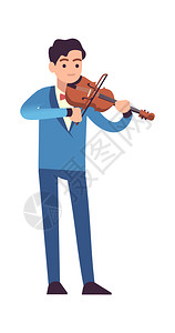 小提琴家小提琴男音乐家插画