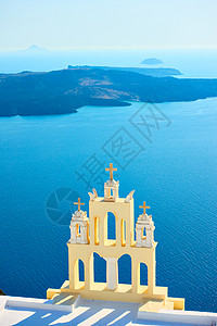 希腊圣托里尼岛的爱琴海图片
