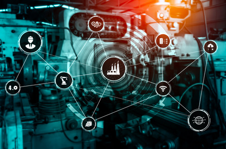 40工业技术概念工业第四次革命智能工厂图片