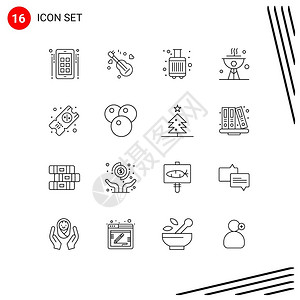 火锅底料包装矢量图标集吉他火锅婴儿插画