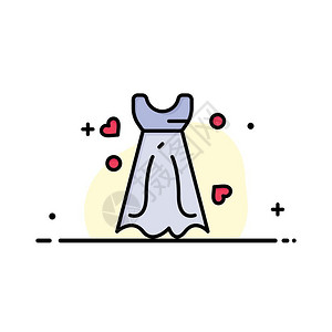 服装妇女婚纱商务平线图片