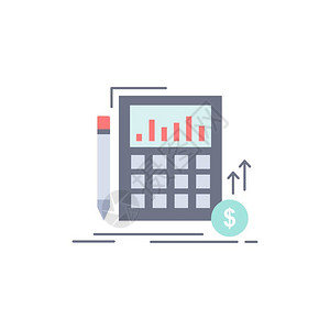利润计算器计算数据金融投资市场平面图示矢量插画