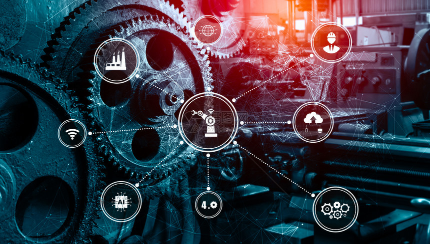 40工业技术概念工业第四次革命智能工厂图片