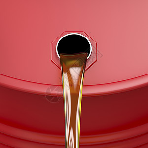 从红桶里喷出发动机油背景图片
