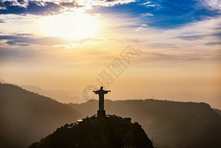 巴西著名雕像城市救赎者高清图片
