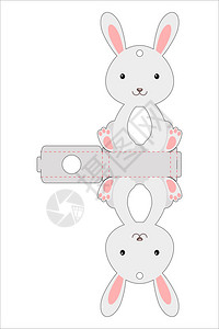 填缝胶枪卡通可爱兔子容器设计插图插画