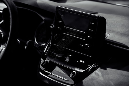 控制面板和cd在一个新的现代汽车内部在一个新的现代汽车内部图片