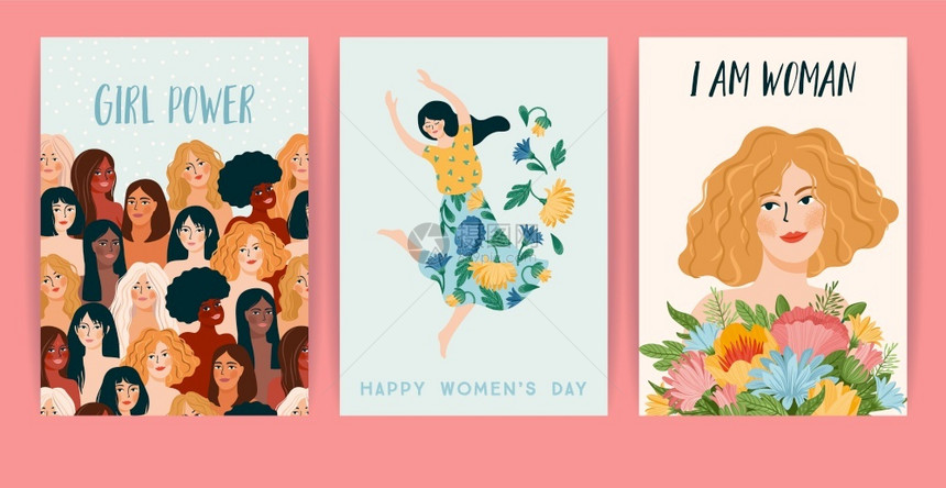 国际妇女节矢量插画图片