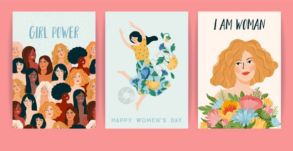 国际妇女节矢量插画图片
