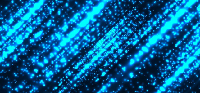 未来蓝魔法粒子线暗底的亮光闪点图片