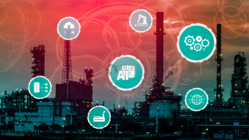 40工业技术概念工业第四次革命智能工厂图片
