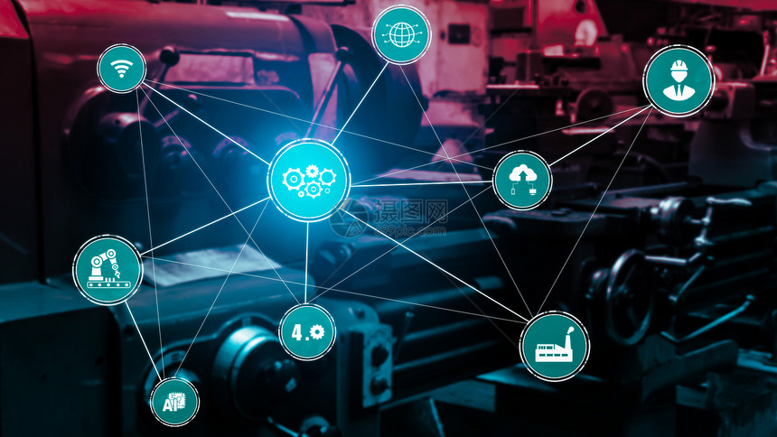 40工业技术概念工业第四次革命智能工厂图片