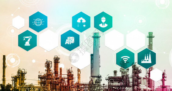 工厂物联网40工业技术概念工业第四次革命智能工厂背景