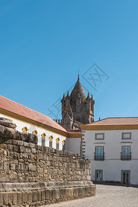 阿伦特乔葡萄牙的罗马埃沃拉寺庙或戴安娜的建筑细节是教科文组织的世界遗产背景