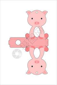 填缝胶枪卡通可爱猪容器设计插图插画