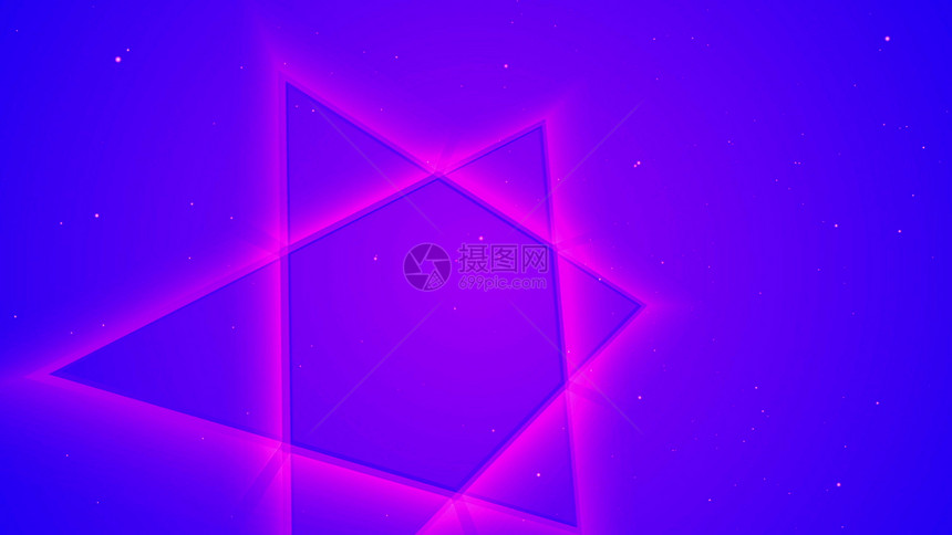3DDavidneon光辉的六星插图图片