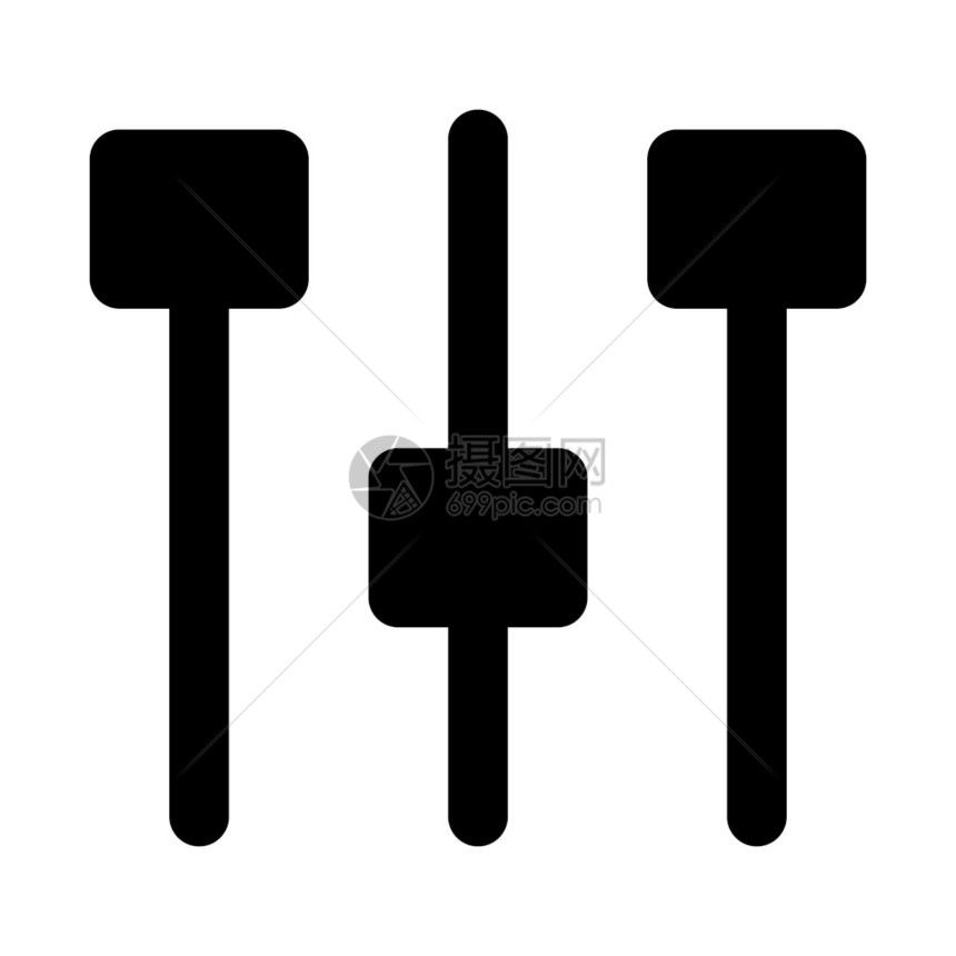 黑色音乐应用均衡器矢量设计元素图片