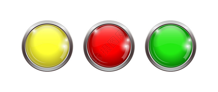 孤立的按钮矢量多彩光滑的玻璃按钮说明矢量孤立对象彩色按钮收藏库存矢量EPS10背景