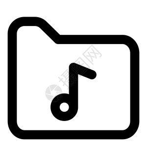存储在文件夹中的音乐文件矢量设计元素图片