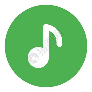 绿色圆圈音乐应用程序矢量设计元素背景图片