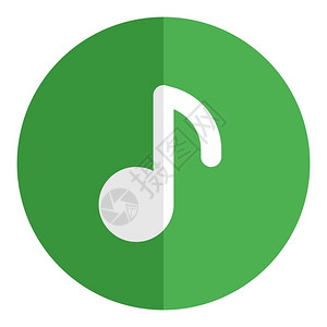 绿色圆圈音乐应用程序矢量设计元素图片