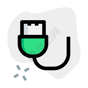 绿色USB接口矢量设计图标图片