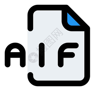 AIF文件是使用音频互换文件格式AIFF创建的音频文件插画