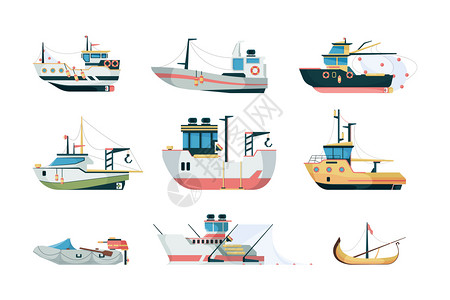 海拉弗斯海洋运输轮船插画
