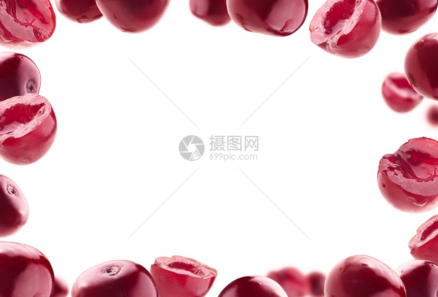 框形的樱桃很多孤立在白色背景上框形的樱桃很多孤立在白色背景上图片