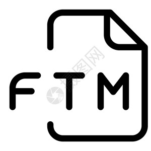 黑色FTM文件矢量设计图标图片