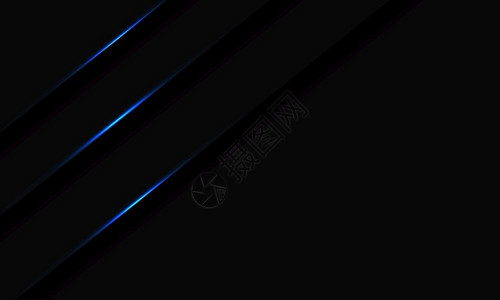 激光线黑色的三重蓝光阴影线摘要空白间设计现代未来技术背景矢量说明插画