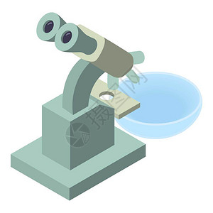 显微镜图标用于网络的显微镜矢量图标的一等示显微镜标等量样式图片