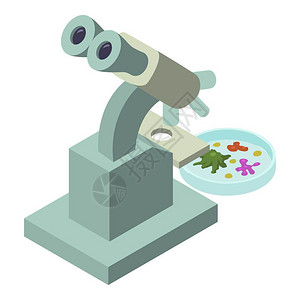 超清素材微盘实验室显微镜图标用于网络的实验室显微镜矢量图标的测示实验室显微镜图标等度样式插画