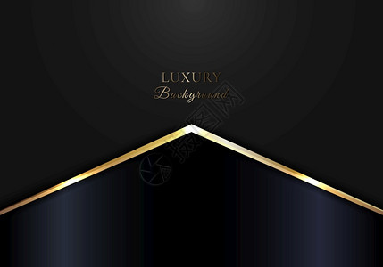 黑色和蓝背景奢侈品概念上的黄金亮三角形图片
