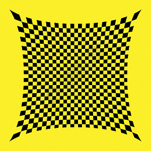 方格设计彩色抽象壁纸黑和黄织物假象图案纹理背景3d方形插图背景