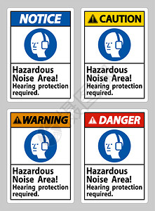 危险噪音区需要听力保护图片