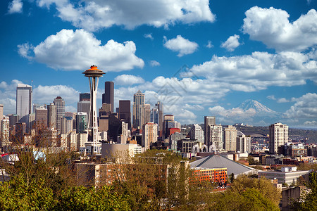 美国华盛顿州西雅图背景图片