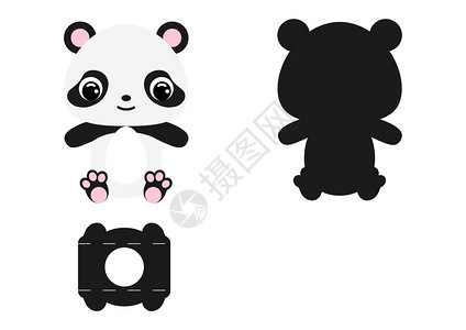 卡通可爱熊猫包装设计插图图片
